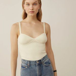 REFORMATION Silvana Ribbed Sweater Tank Size S NEW WITH TAG